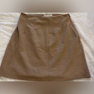OAK + FORT Tan A-Line Skirt